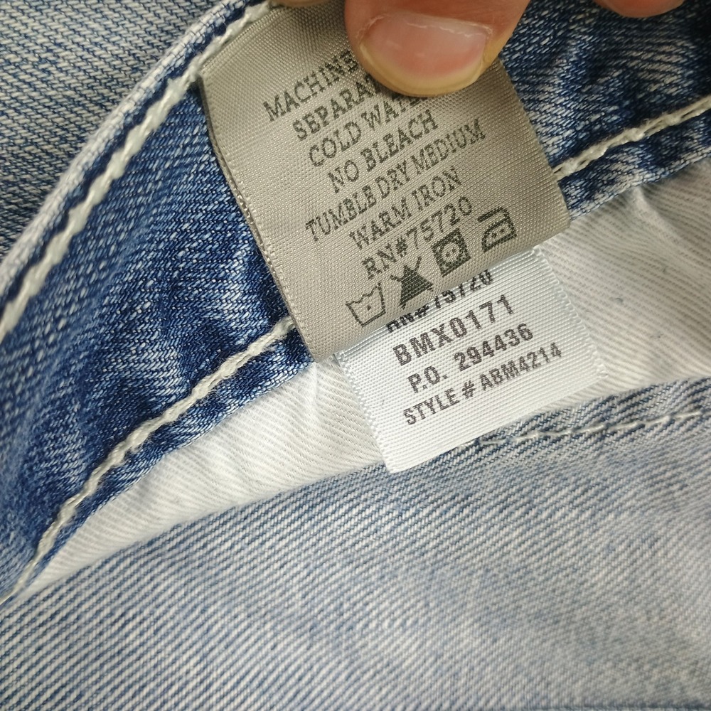 BKE Tyler Jeans Mens 35x31 Light Wash Relaxed Straight Distressed Denim Mint - Picture 3 of 9